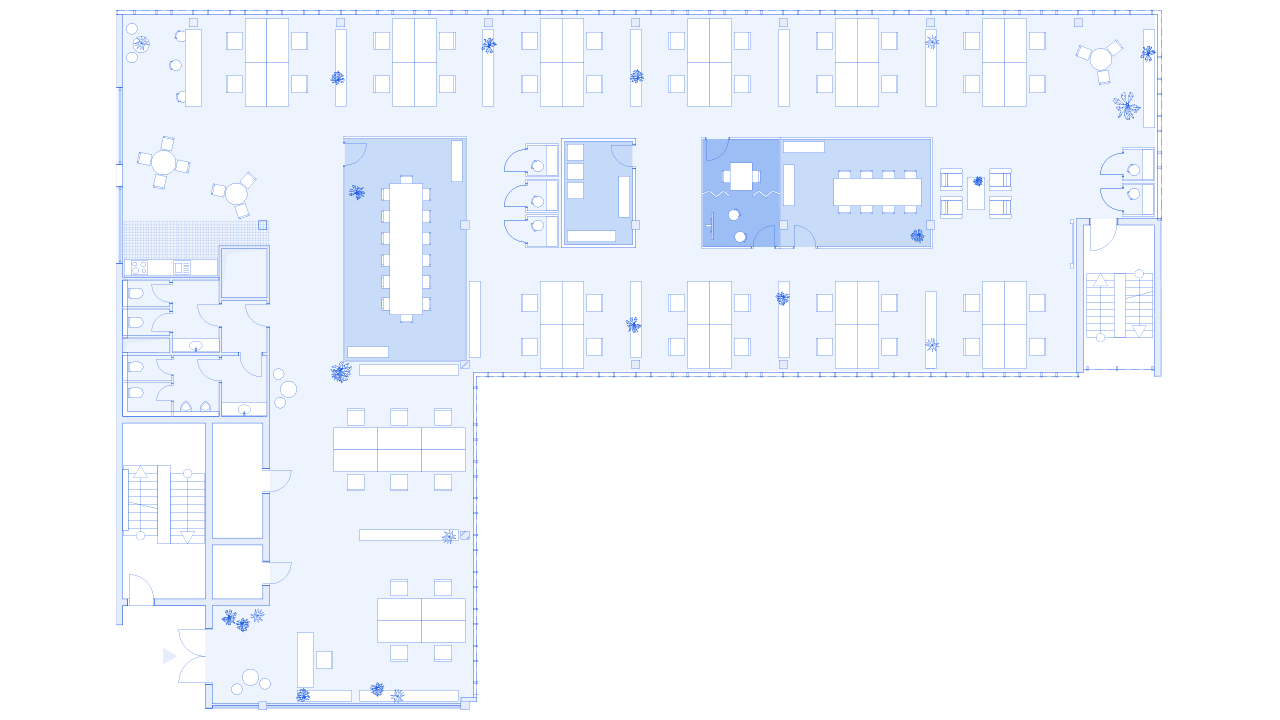 Open-space layout plan 
